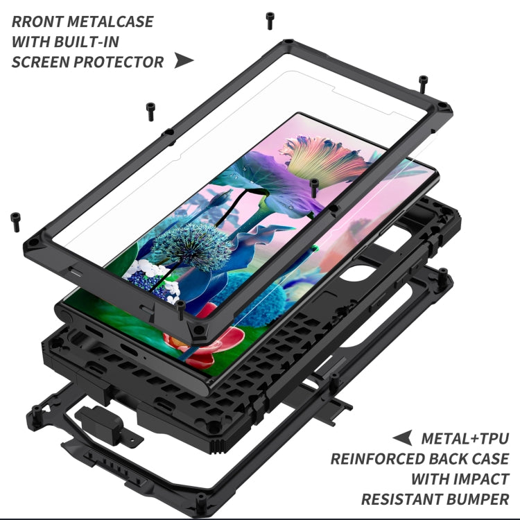 For Samsung Galaxy S23 Ultra 5G R-JUST Life Waterproof Dustproof Shockproof Phone Case