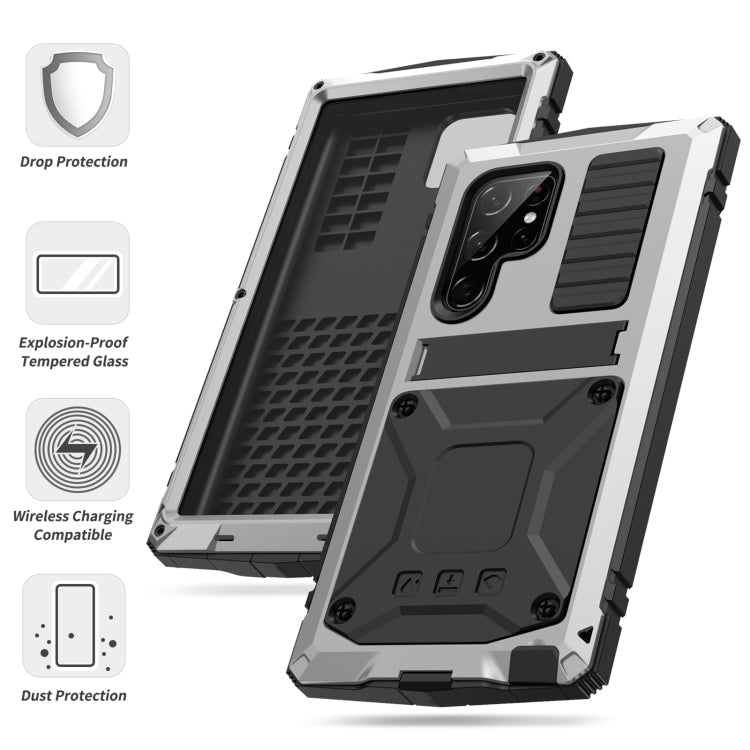 For Samsung Galaxy S23 Ultra 5G R-JUST Life Waterproof Dustproof Shockproof Phone Case