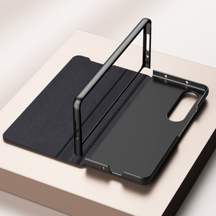 For Samsung Galaxy Z Fold4 Card Holder Phone Leather Case with Pen Slot