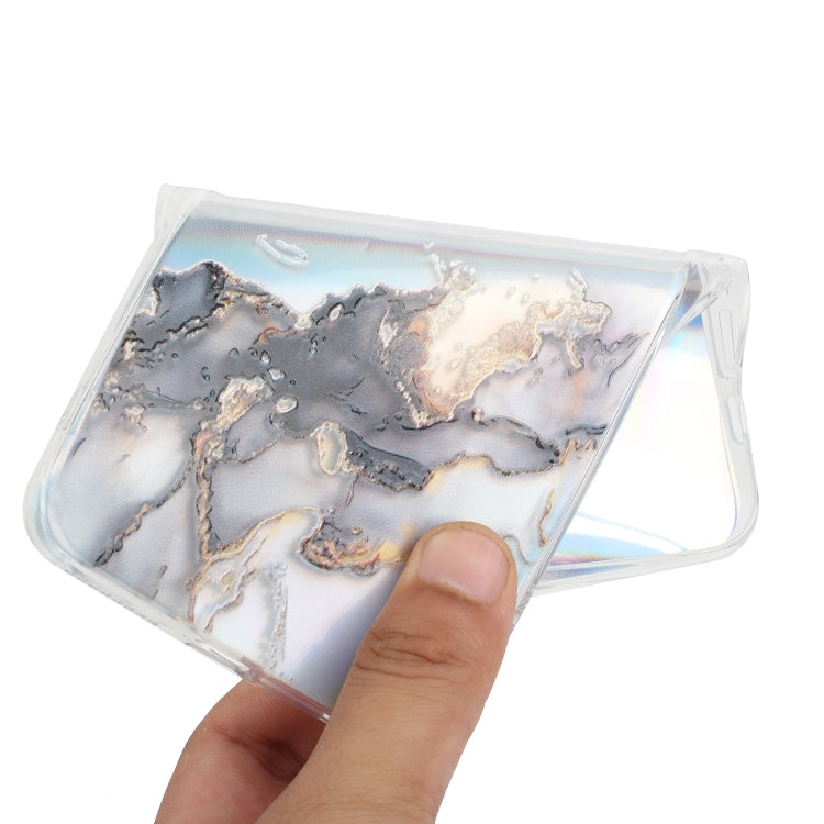 For Samsung Galaxy S23 Ultra 5G Laser Marble Pattern Clear TPU Protective Phone Case