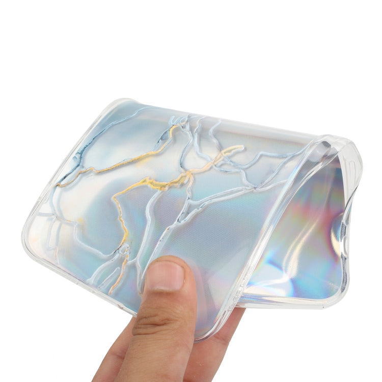 For Samsung Galaxy S23+ 5G Laser Marble Pattern Clear TPU Protective Phone Case