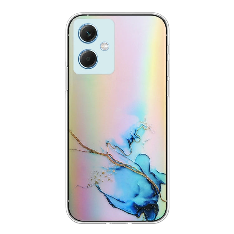 For Xiaomi Redmi Note 12 China Laser Marble Pattern Clear TPU Protective Phone Case