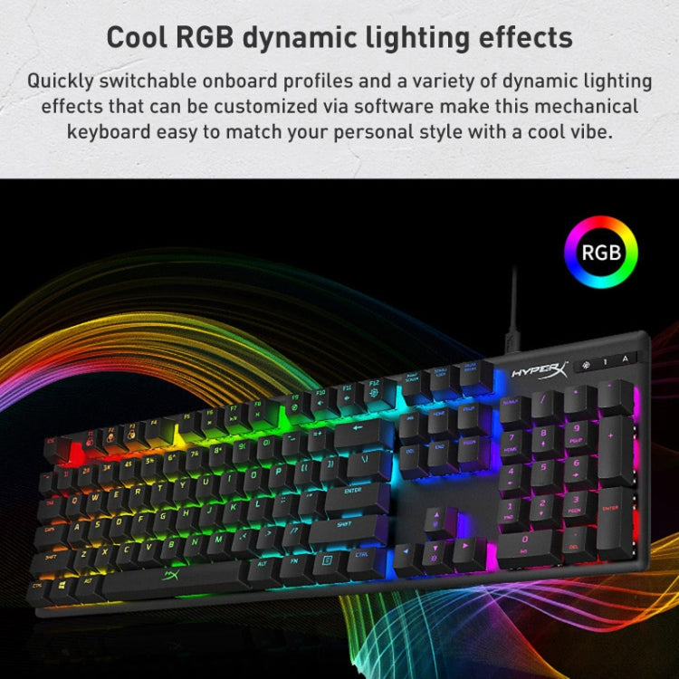Kingston HyperX HX-KB6RDX-US Origin RGB Gaming Mechanical Keyboard, Style:Fire Shaft