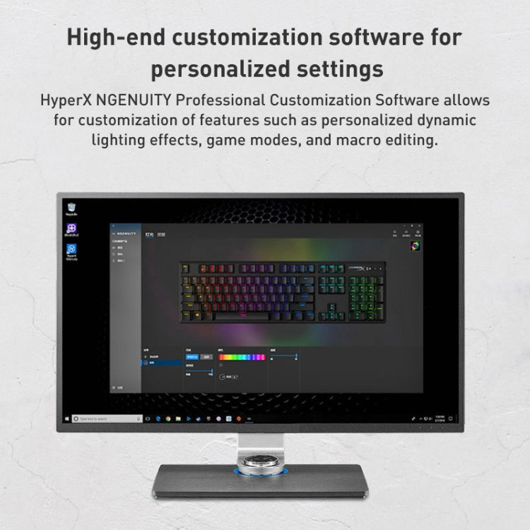 Kingston HyperX HX-KB6RDX-US Origin RGB Gaming Mechanical Keyboard, Style:Fire Shaft