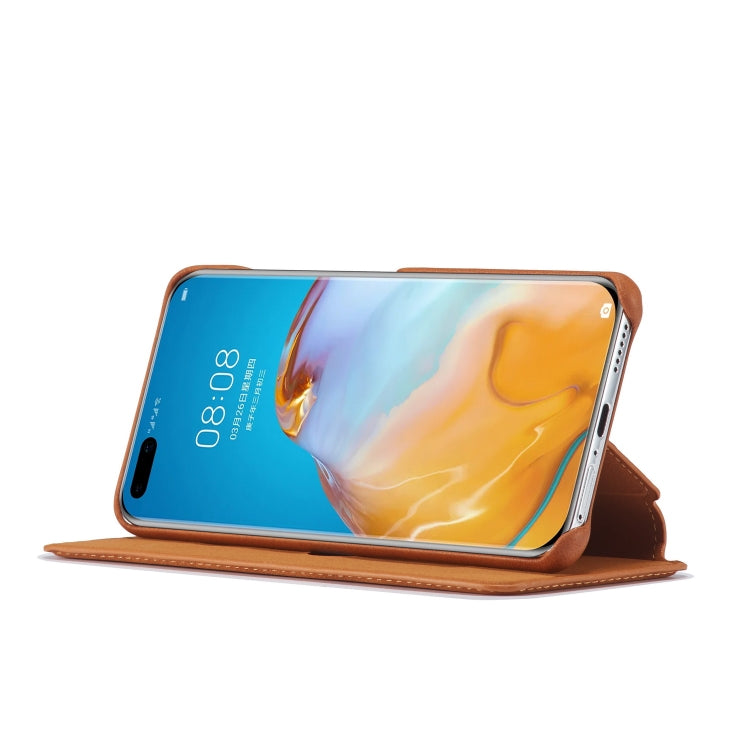 For Huawei P40 LC.IMEEKE Hon Ancient Series Horizontal Flip Leather Case with Holder & Card Slot