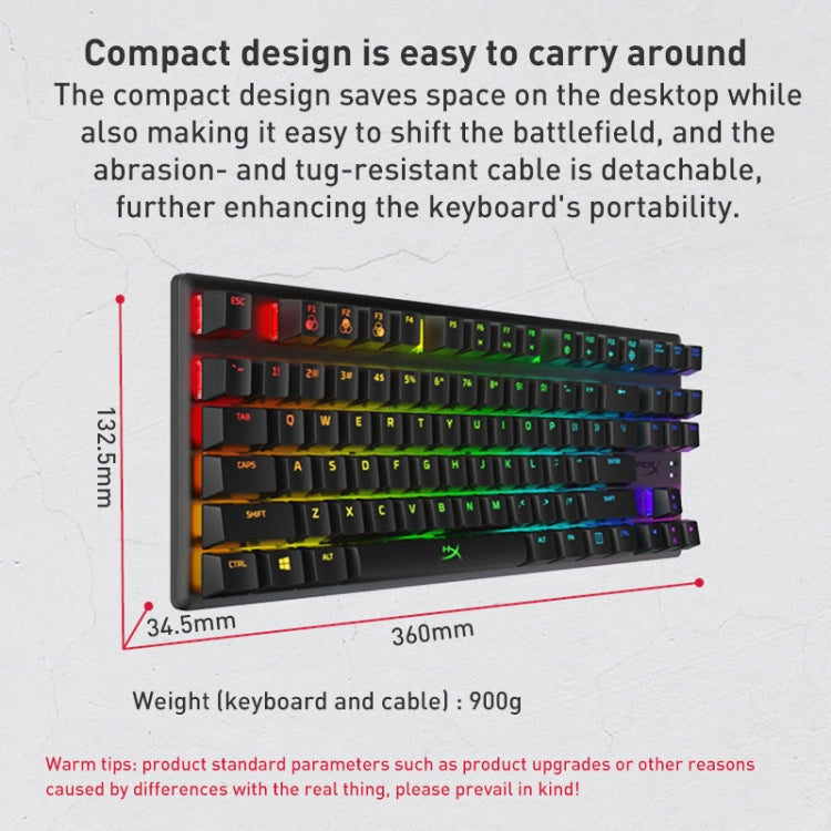 Kingston HyperX HX-KB7AQX-US Origin Competitive Edition RGB Gaming Mechanical Keyboard, Style:Water Shaft