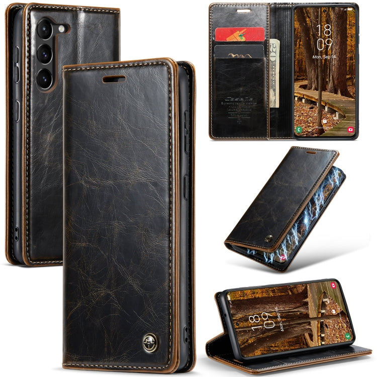 For Samsung Galaxy S23 5G CaseMe 003 Crazy Horse Texture Leather Phone Case