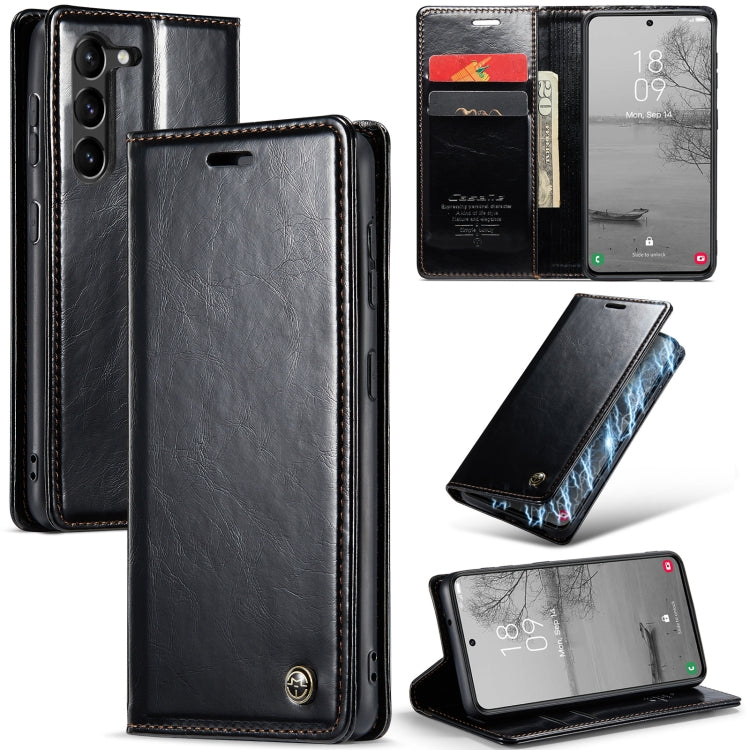 For Samsung Galaxy S23+ 5G CaseMe 003 Crazy Horse Texture Leather Phone Case