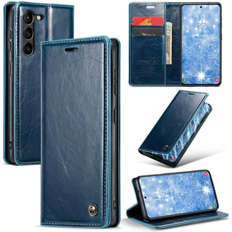 For Samsung Galaxy S23+ 5G CaseMe 003 Crazy Horse Texture Leather Phone Case