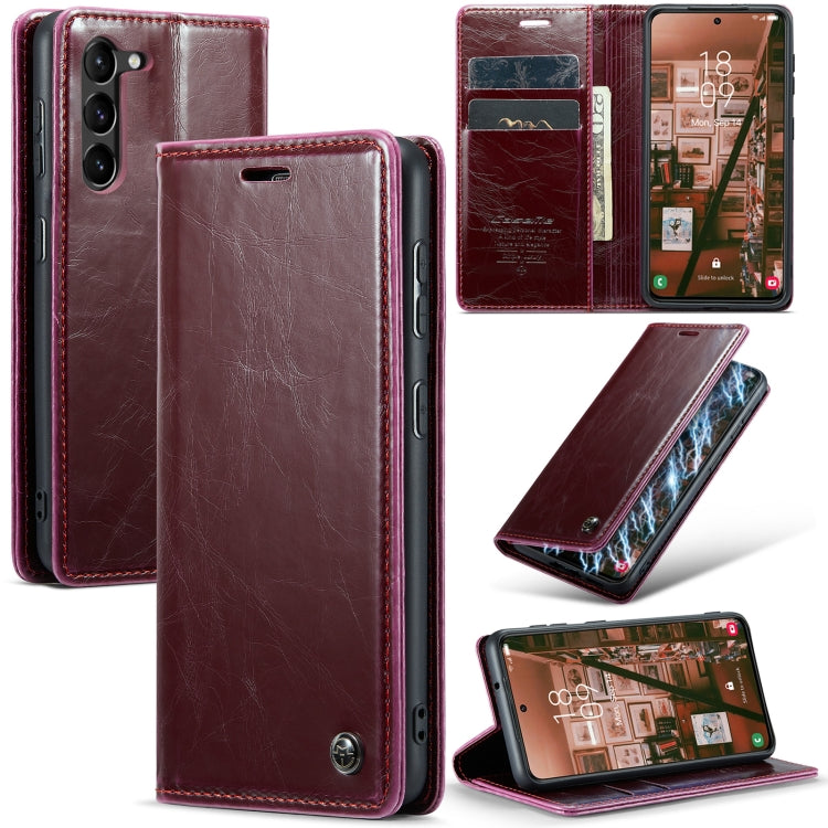 For Samsung Galaxy S23+ 5G CaseMe 003 Crazy Horse Texture Leather Phone Case