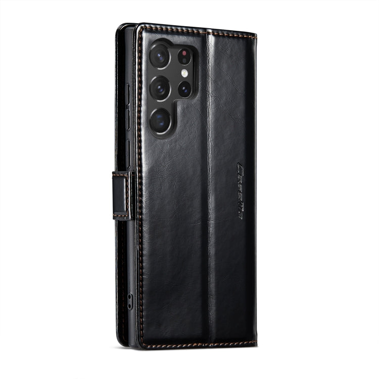 For Samsung Galaxy S23 Ultra 5G CaseMe 003 Crazy Horse Texture Leather Phone Case