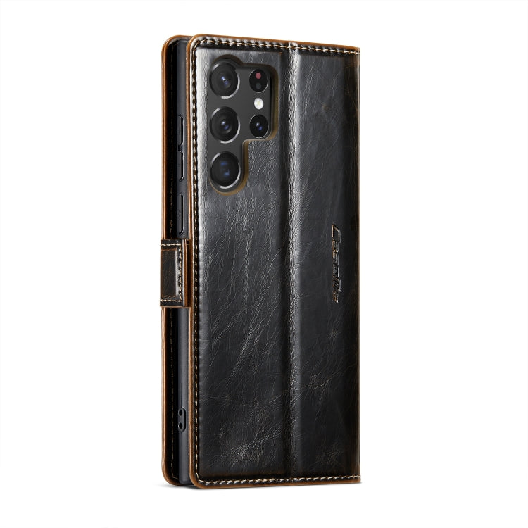 For Samsung Galaxy S23 Ultra 5G CaseMe 003 Crazy Horse Texture Leather Phone Case