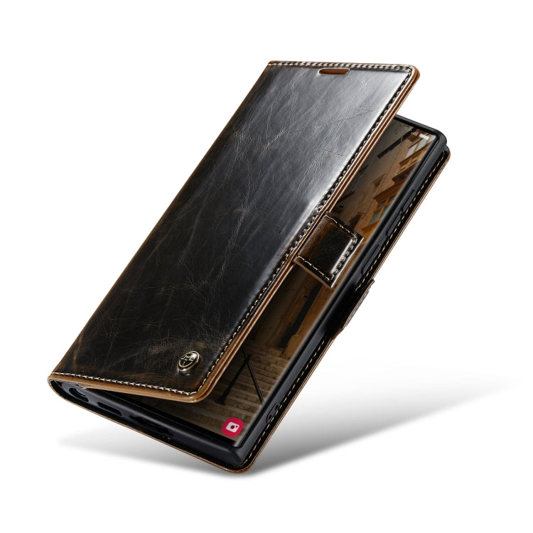 For Samsung Galaxy S23 Ultra 5G CaseMe 003 Crazy Horse Texture Leather Phone Case