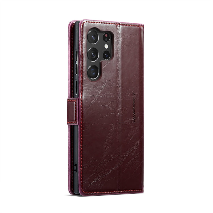 For Samsung Galaxy S23 Ultra 5G CaseMe 003 Crazy Horse Texture Leather Phone Case