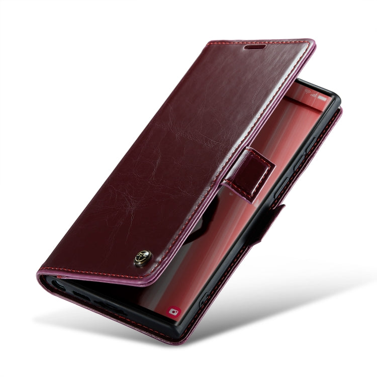For Samsung Galaxy S23 Ultra 5G CaseMe 003 Crazy Horse Texture Leather Phone Case