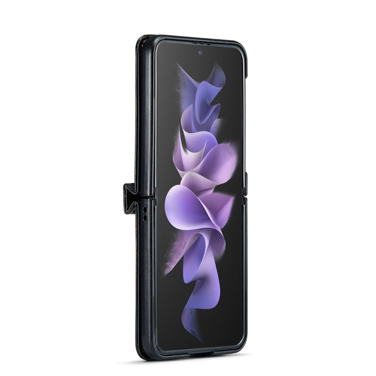 For Samsung Galaxy Z Flip3 5G CaseMe 003 Crazy Horse Texture Leather Phone Case with Lanyard