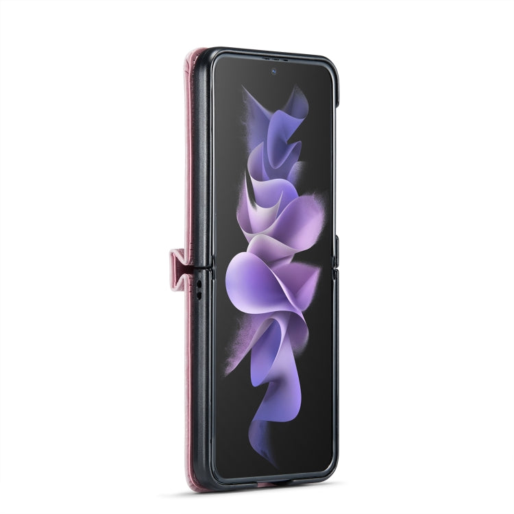 For Samsung Galaxy Z Flip3 5G CaseMe 003 Crazy Horse Texture Leather Phone Case with Lanyard