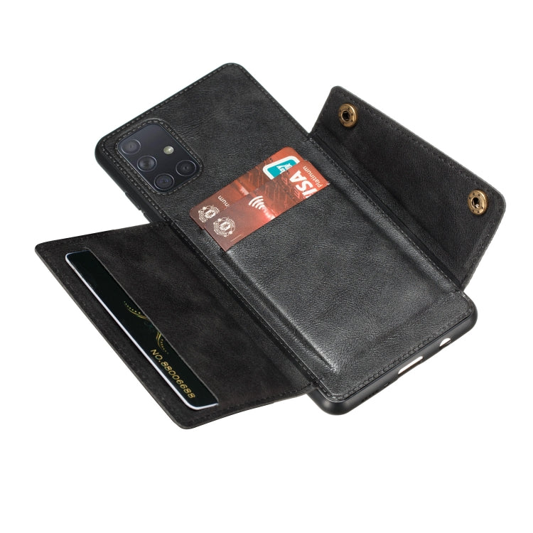 For Galaxy A41 (Eurasian Version) PU + TPU Shockproof Magnetic Protective Case with Card Slots