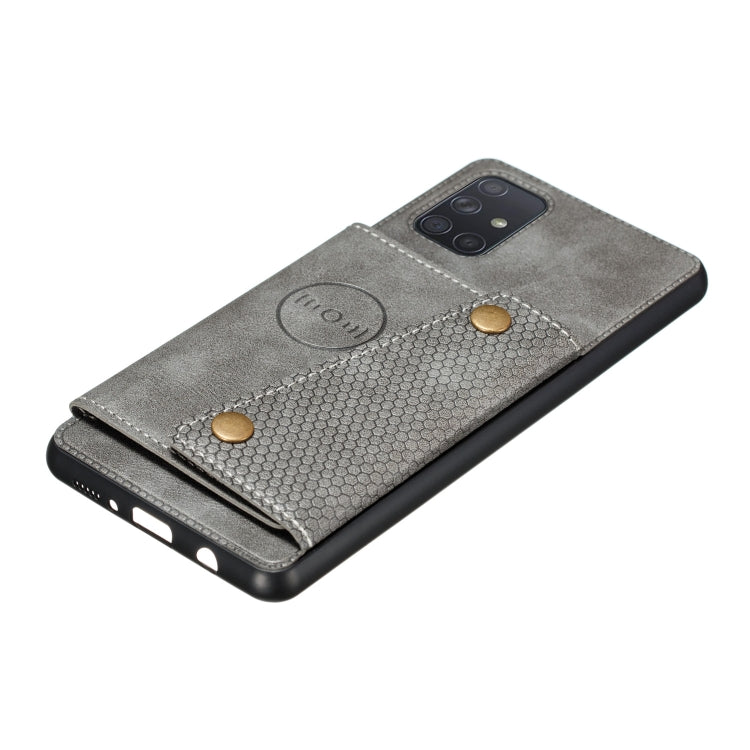 For Galaxy A41 (Eurasian Version) PU + TPU Shockproof Magnetic Protective Case with Card Slots