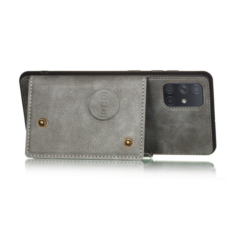 For Galaxy A41 (Eurasian Version) PU + TPU Shockproof Magnetic Protective Case with Card Slots