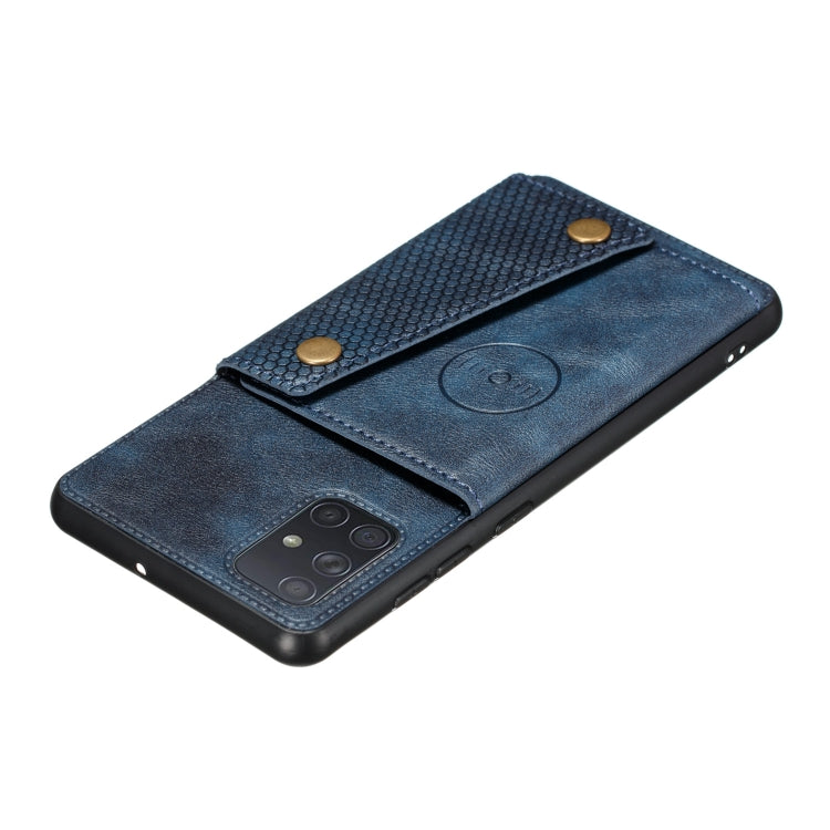 For Galaxy A41 (Eurasian Version) PU + TPU Shockproof Magnetic Protective Case with Card Slots