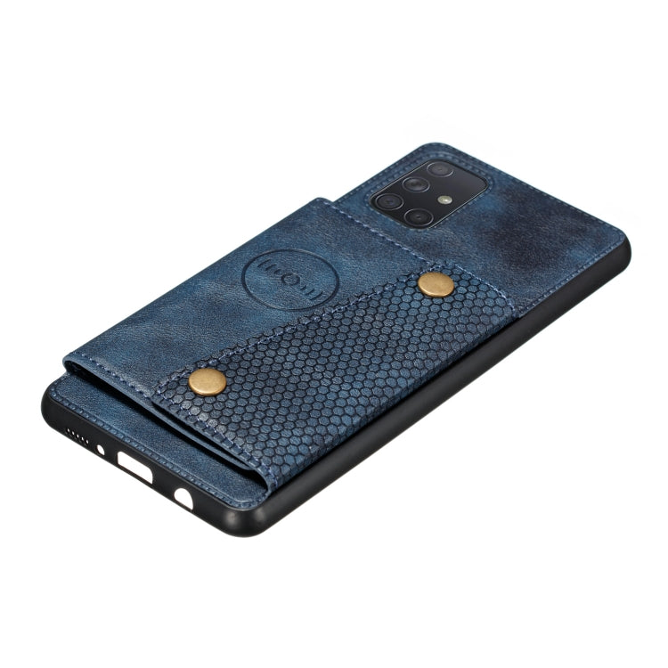 For Galaxy A41 (Eurasian Version) PU + TPU Shockproof Magnetic Protective Case with Card Slots