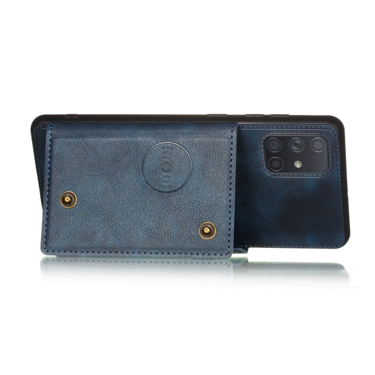 For Galaxy A41 (Eurasian Version) PU + TPU Shockproof Magnetic Protective Case with Card Slots
