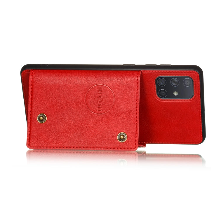 For Galaxy A41 (Eurasian Version) PU + TPU Shockproof Magnetic Protective Case with Card Slots