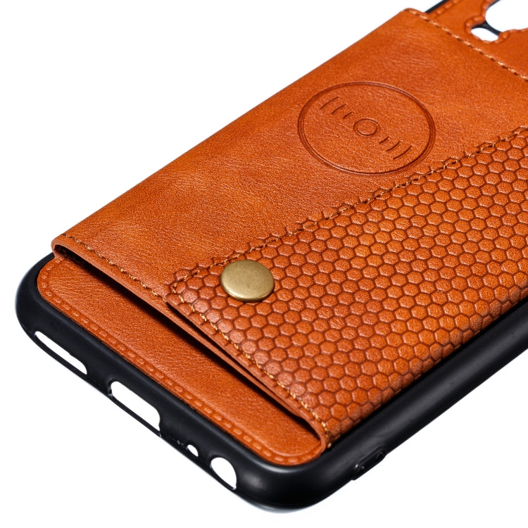 For Huawei Y7p 2020 PU + TPU Shockproof Magnetic Protective Case with Card Slots