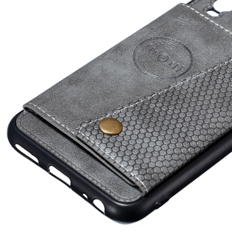 For Huawei Y7p 2020 PU + TPU Shockproof Magnetic Protective Case with Card Slots