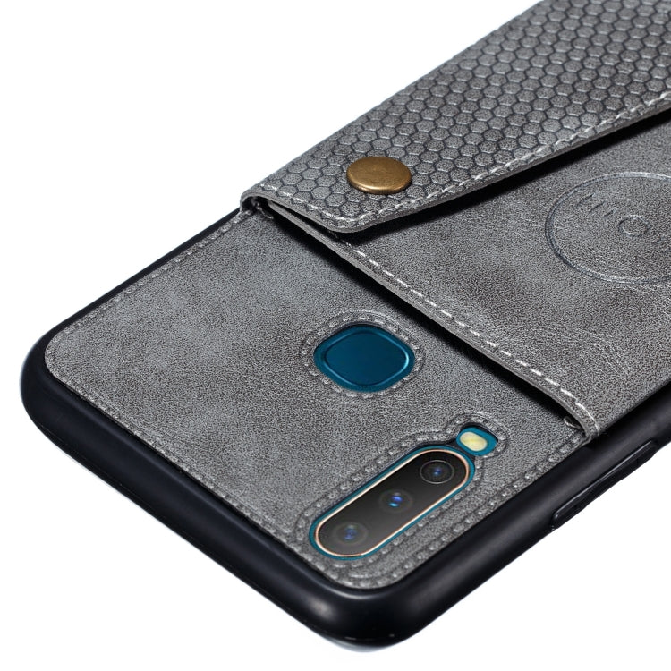 For Huawei Y7p 2020 PU + TPU Shockproof Magnetic Protective Case with Card Slots