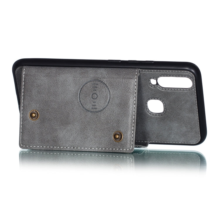 For Huawei Y7p 2020 PU + TPU Shockproof Magnetic Protective Case with Card Slots