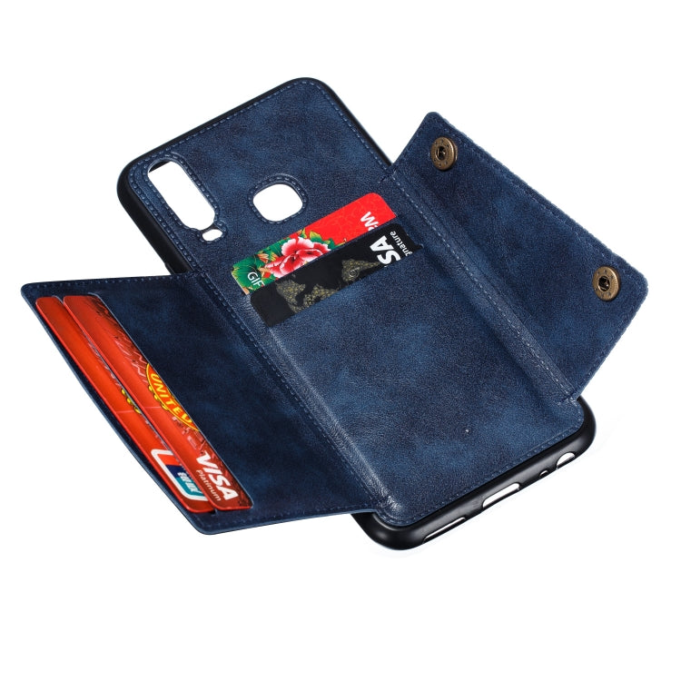 For Huawei Y7p 2020 PU + TPU Shockproof Magnetic Protective Case with Card Slots