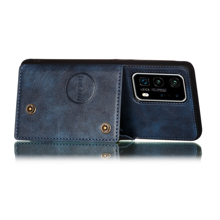 For Huawei P40 Pro PU + TPU Shockproof Magnetic Protective Case with Card Slots