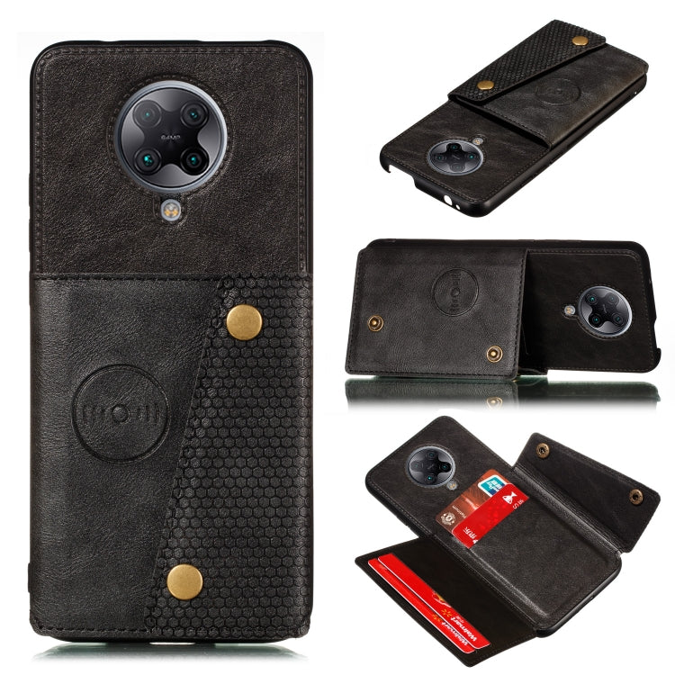 For Xiaomi Redmi K30 Pro PU + TPU Shockproof Magnetic Protective Case with Card Slots
