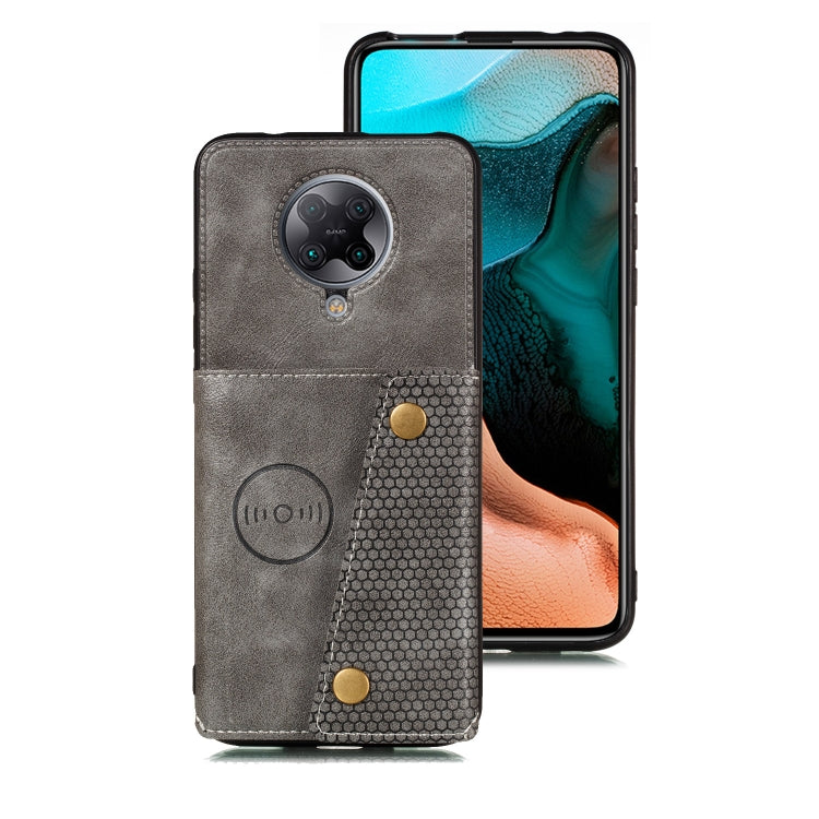 For Vivo S6 PU + TPU Shockproof Magnetic Protective Case with Card Slots