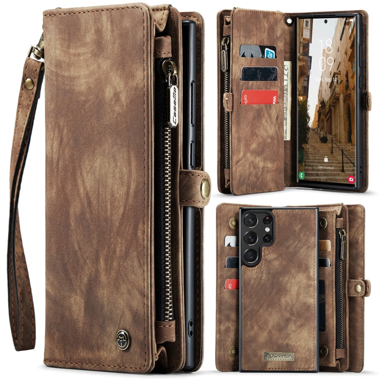 For Samsung Galaxy S23 Ultra 5G CaseMe 008 Detachable Multifunctional Leather Phone Case