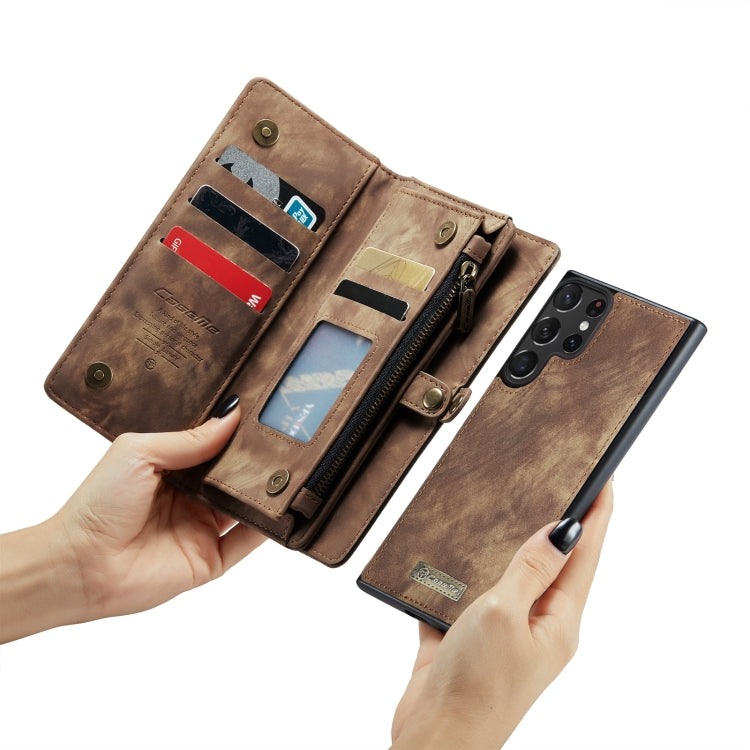 For Samsung Galaxy S23 Ultra 5G CaseMe 008 Detachable Multifunctional Leather Phone Case