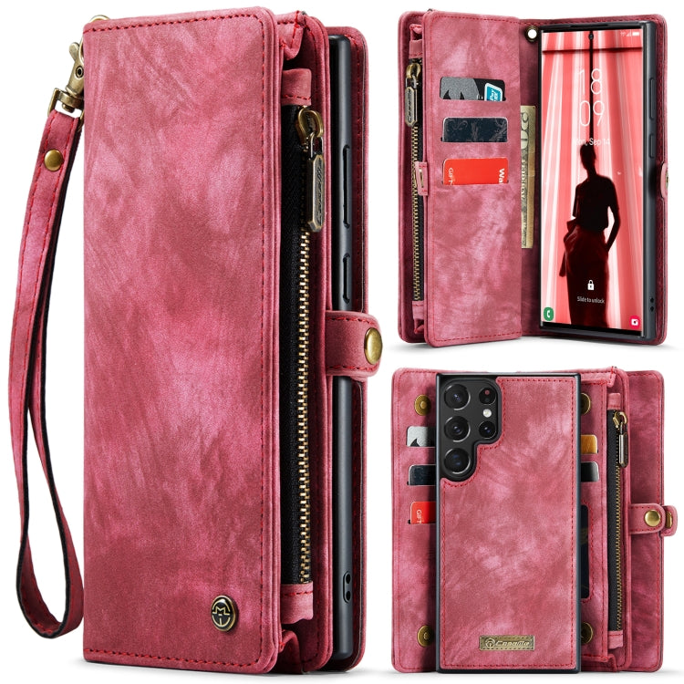 For Samsung Galaxy S23 Ultra 5G CaseMe 008 Detachable Multifunctional Leather Phone Case
