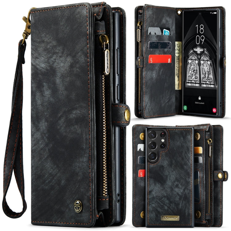 For Samsung Galaxy S23 Ultra 5G CaseMe 008 Detachable Multifunctional Leather Phone Case