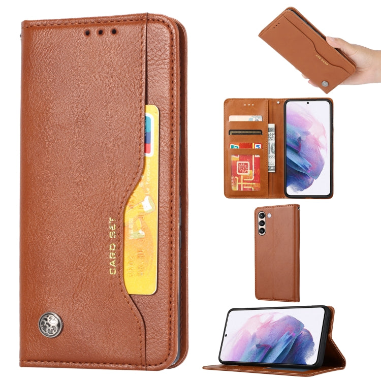 For Samsung Galaxy S23 5G Knead Skin Texture Horizontal Flip Leather Phone Case