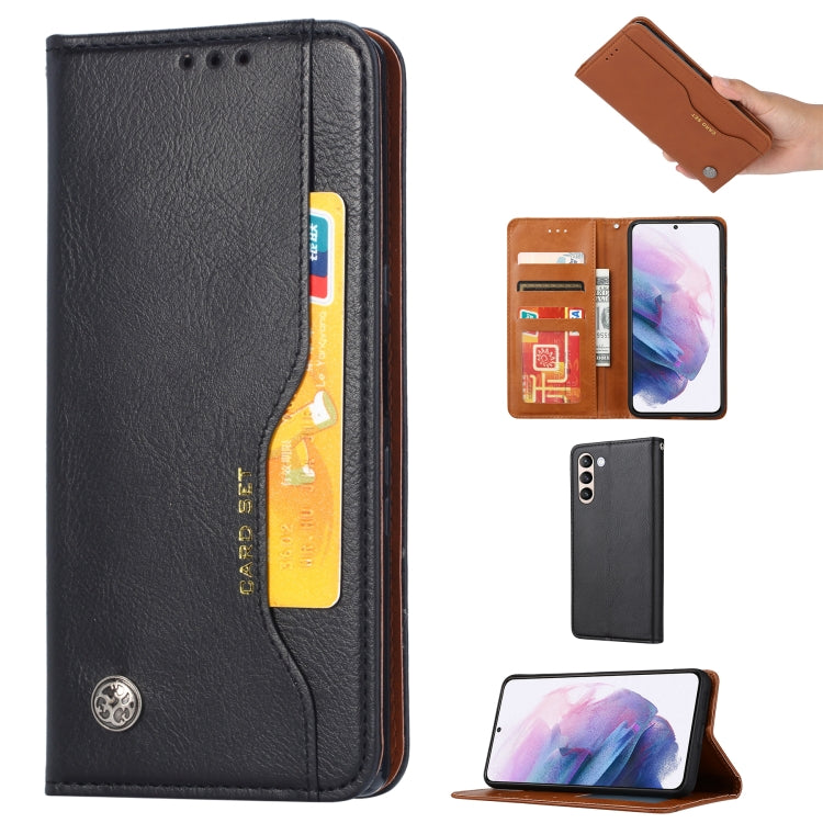 For Samsung Galaxy S23+ 5G Knead Skin Texture Horizontal Flip Leather Phone Case