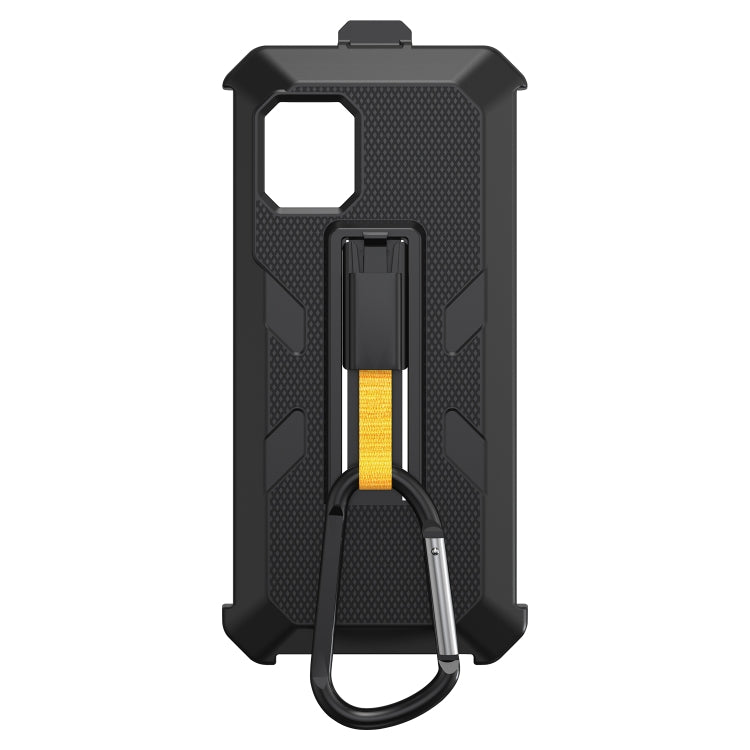 For Ulefone Power Armor X11 Pro Ulefone Back Clip Phone Case with Carabiner(Black)