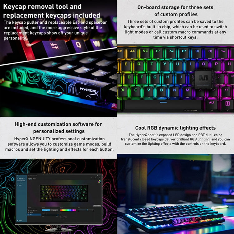 Kingston HyperX HKBO1S-RB-US/G Origin 60 Gaming Mechanical Keyboard, Style:Fire Shaft