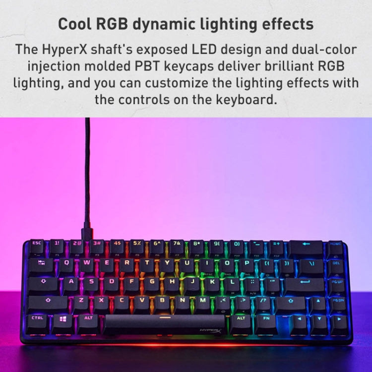 Kingston HyperX HKBO1T-RD-US/N Origin 65 RGB Gaming Mechanical Keyboard, Style:Fire Shaft