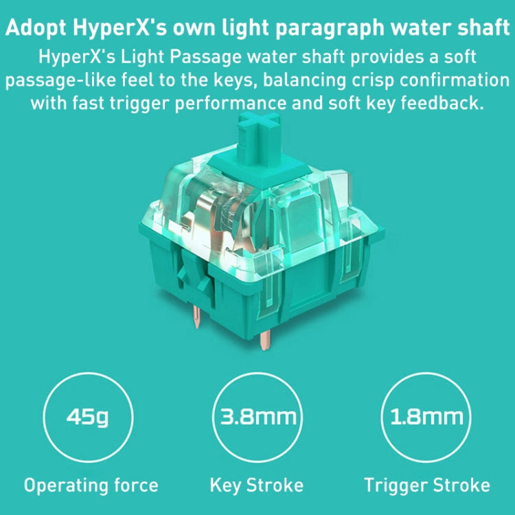 Kingston HyperX Origin PBT Keycap RGB Gaming Mechanical Keyboard, Style:Water Shaft