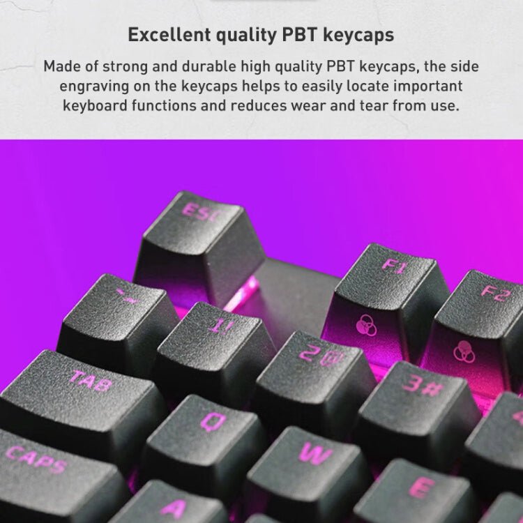 Kingston HyperX Origin PBT Keycap RGB Gaming Mechanical Keyboard, Style:Water Shaft