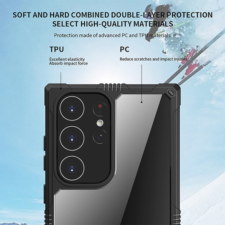 For Samsung Galaxy S23 5G iPAKY Transparent PC + TPU Shockproof Phone Case
