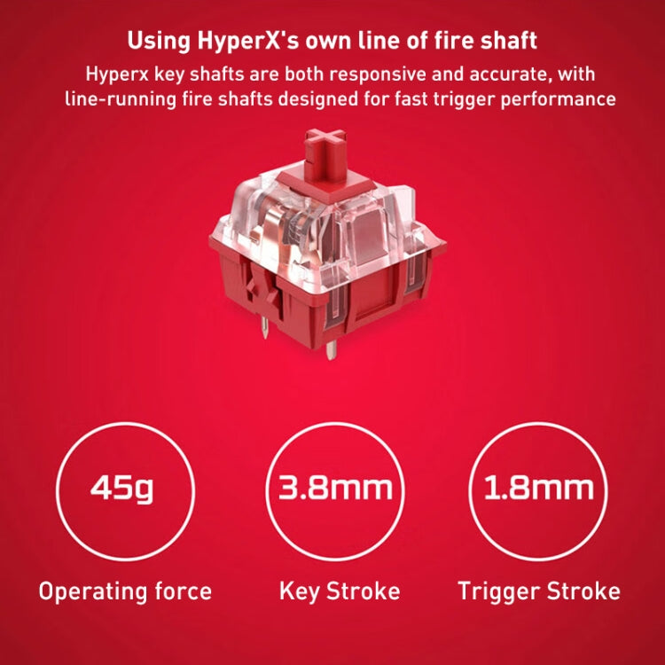 Kingston HyperX Origin Competitive Edition PBT Keycap RGB Gaming Mechanical Keyboard, Style:Fire Shaft