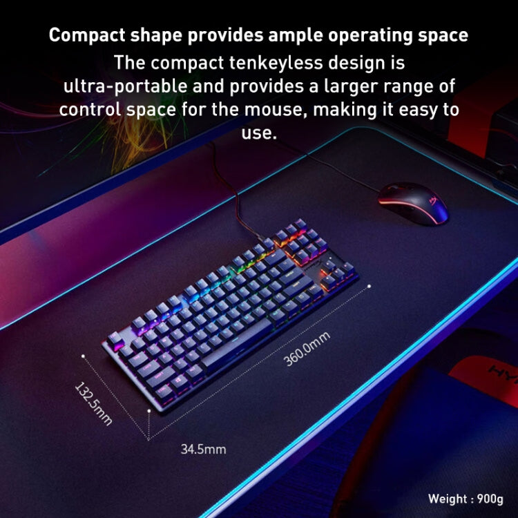Kingston HyperX Origin Competitive Edition PBT Keycap RGB Gaming Mechanical Keyboard, Style:Water Shaft